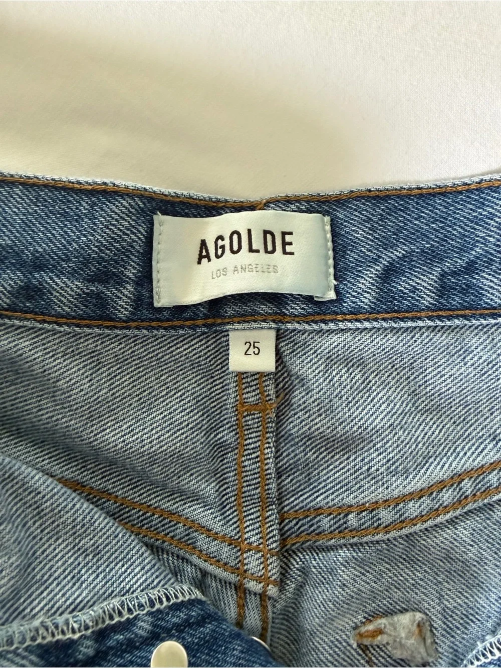 Agolde Parker long Shorts High-Rise Distressed